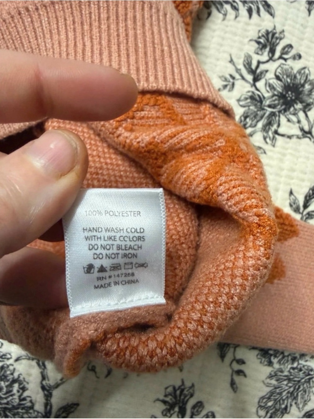 Simply Southern rust Floral cropped Crewneck Sweater - Picture 6 of 8